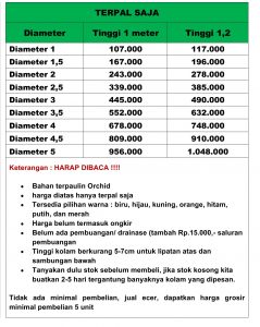 harga kolam terpal bulat